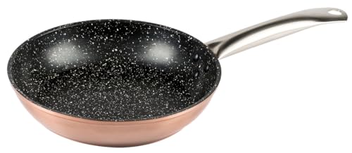 levitantes Sartén de Cobre y Aluminio Forjado Ø24 cm, Antiadherente, Ideal para cocinar a Fuego Medio y Preparar una Variedad de Platos.