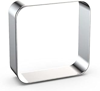 Rounded Square Cookie Cutter Set Large - 5 Inch, 4 Inch, 3 Inch, 2 Inch - Geometric Frame Plaque Cookie Cutters Shapes Molds - Stainless Steel