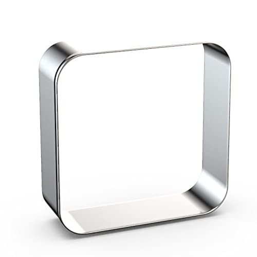 Rounded Square Cookie Cutter Set Large - 5 Inch, 4 Inch, 3 Inch, 2 Inch - Geometric Frame Plaque Cookie Cutters Shapes Molds - Stainless Steel