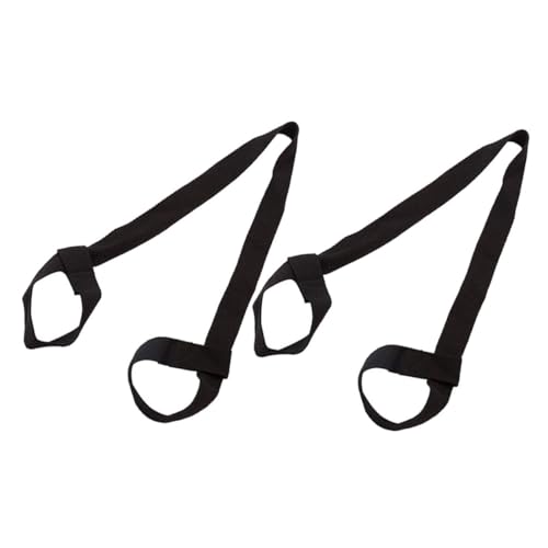 ULTECHNOVO 2 Piezas Correa Elástica Ajustable para Esterilla de Yoga y Patines Banda Multifuncional para Transportar y Asegurar Alfombrillas y Patines Negras