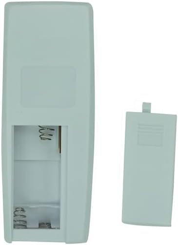 Back of the remote control with battery compartment open