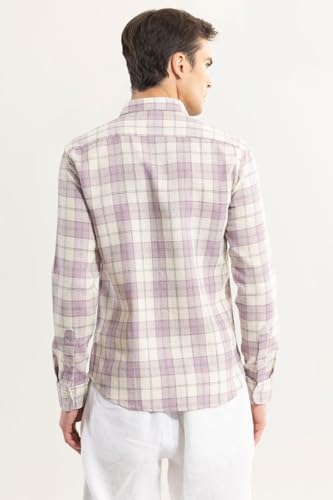 Image of SNITCH Lavender Checks 100%-Cotton Shirt