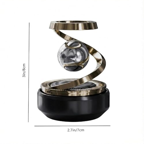 Image of Solar Car Dashboard Air Freshener with Rotating Perfume Diffuser, Automatic Solar Powered Dashboard Fragrance Decor, Spiral Stand Design, Car Interior Accessory, Dashboard Decoration for Cars