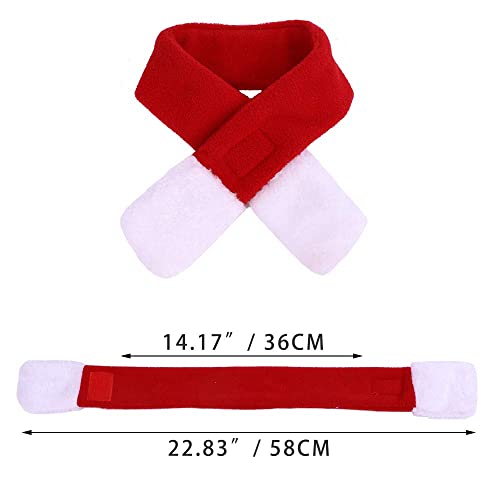 KungFu Mall Hundeweihnachtsoutfit Kleines Hundekostüm Weihnachten Rentier Geweih Mütze & Schal Weihnachten Rot Kostüm Anzug Haustier Weihnachtskostüm