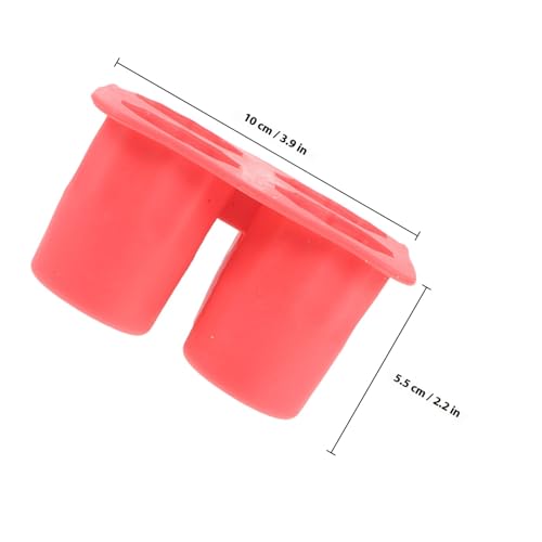 Molde de cubitos de hielo de silicona rojo SHINEOFI miniatura 2