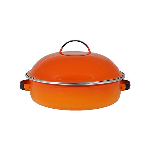 Fritadeira 26 Esmaltada Laranja degradê - 4000 ml - Ewel