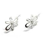  Pendientes de plata de ley 925 flor E000760