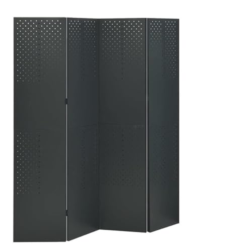 Genérico Biombos divisores de 4 Paneles 2 uds Antracita Acero 160x180 cm,Mobiliario,Divisores de ambientes-3095195