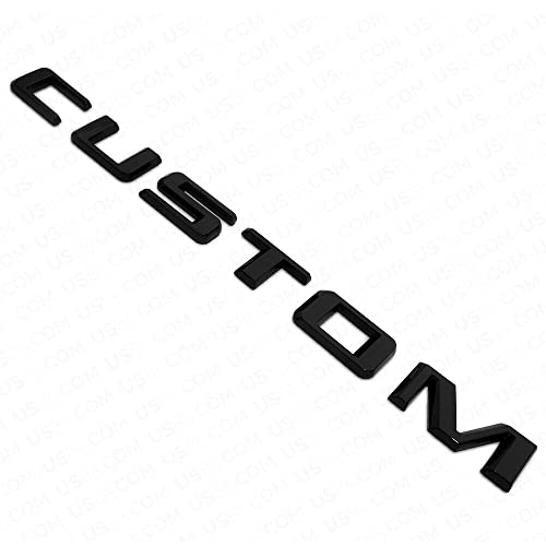 Image of 1Pc 2019-2023 Silverado 1500 Tailgate Custom Letter Logo Emblem 3D Badge Nameplate Replacement for Silverado (Gloss Black)