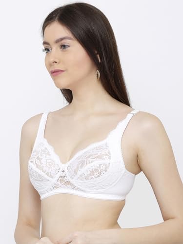 Image of SHERRY Women's Comfortable Wirefree Encircled Fancy Laced Cups Nonpadded Bra