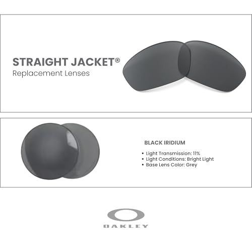OAKLEY Original Straight Jacket Replacement Lenses For Men For Women+ Bundle Microfiber Pouch3