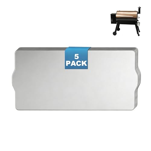 SafBbcue BAC410 Drip Tray Liner Replacement for Traeger Pro 34 Series 31.75 x 15.5 Inch Portable and Foldable Disposable Aluminum Grill Tray for Collecting Grease 5 Pack