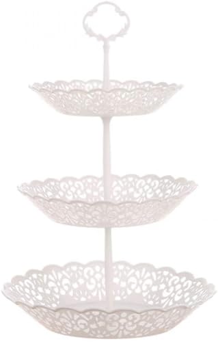 Fruit Basket Fruit Etagere Fruit Bowl Plastic Cupcake Dessert Stand Fruit Basket Removable 3 Etagere Fruit Baskets Vegetables Fruit Snacks Bread Display Kitchen