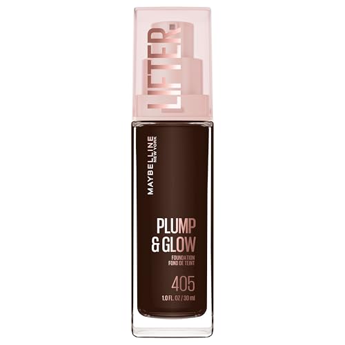 Image of Maybelline Lifter Plump & Glow Foundation, Liquid Foundation with 2% Niacinamide + Hyaluronic Acid, Plumping and Brightening Face Makeup, 405, 1 Count