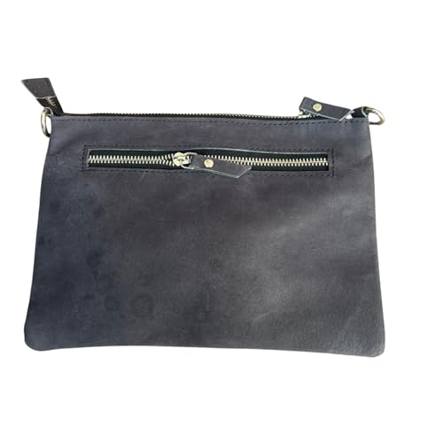 Sac à bandoulière en cuir véritable homme femme, petit messager vintage et urbain