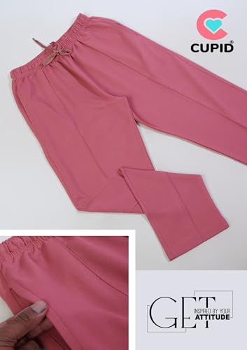 Image of CUPID Woman Plus Size Easy Cotton Track Pants, Comfortable Lower, Trouser, Joggers, Lounge Wear, Night n Daily Wear, Pajama, Travel Pant
