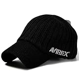 アヴィレックス アビレックス ニットキャップ ニット帽 キャップ 帽子 メンズ レディース 14986700 ブラック グレー 黒 灰 ブランド ミリタリー アメカジ ストリート アウトドア (ブラック(80))