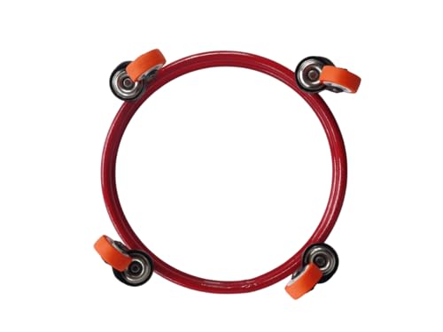 Image of BIRDWING Red Heavy Wheel Metal Gas Cylinder Trolley with Wheel |Lpg Cylinder Stand Gas Cylinder Trolley |LPG Gas Cylinder Trolley with 4 White Prime Wheels,