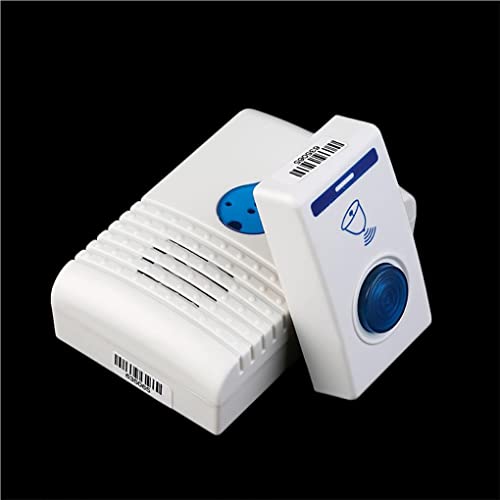 XUSIJAKQ1 Campainha sem fio alimentada por bateria com LED Tune Chime controle remoto sem fio segura