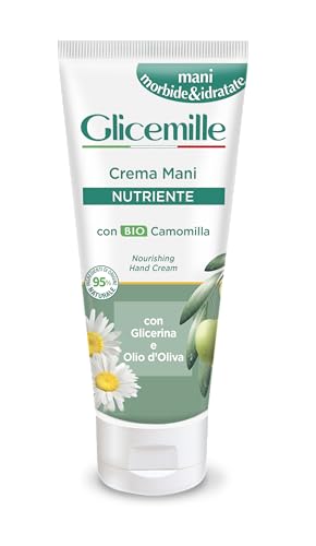 GLICEMILLE | Crema de manos nutritiva, con glicerina, aceite de oliva y manzanilla BIO, 100 ml