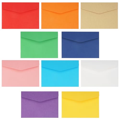 Büttenpapier Umschläge 100 Stück – Bunt, 11,5x8,2 Cm, Für Karten, Geschenke, DIY