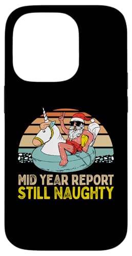 Navidad en julio Informe de mediados de año todavía travieso Santa Carcasa para iPhone 14 Pro