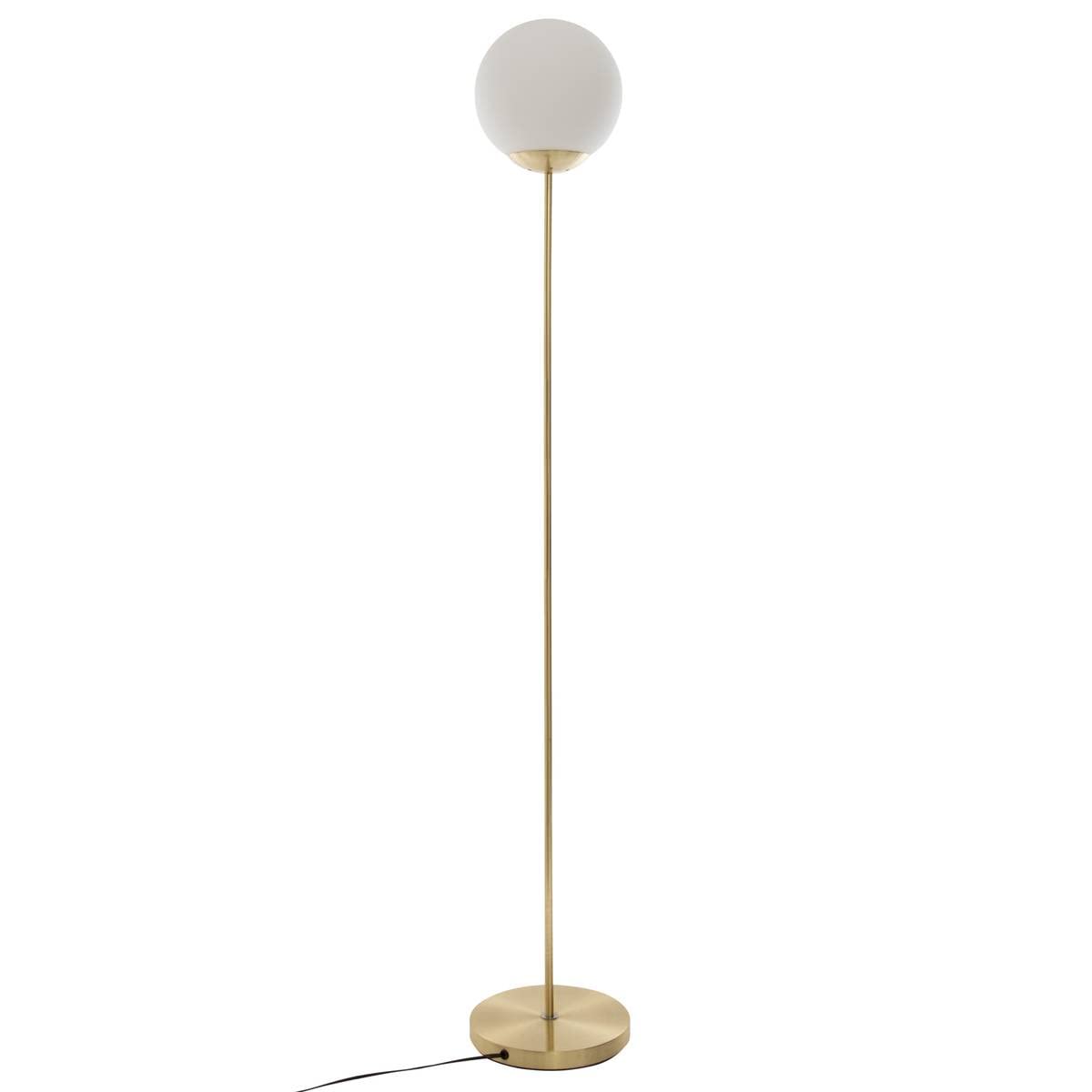 Atmosphera – Lampada da terra a sfera bianca su piedistallo dorato, altezza 134 cm