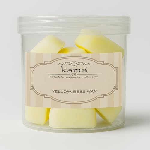 Image of Yellow Bees Wax Cosmetic Raw Material, Blocks (250g) | Cosmetic Safe | Make candles, lip balm, lotions, soaps and external application body care products