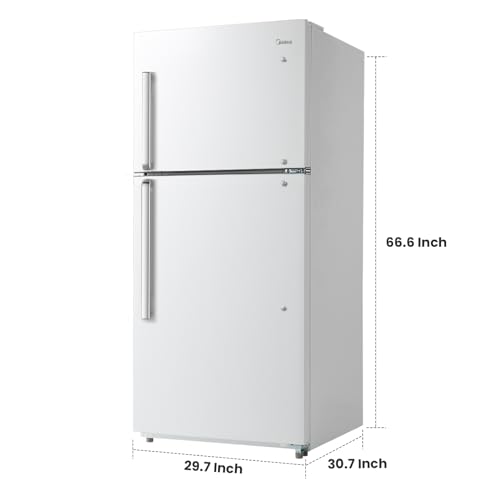 Midea MRT18D2BWW 18.1 Cu.Ft Freezer Adjustable Electrical Thermostat Control Refrigerator thumb #3