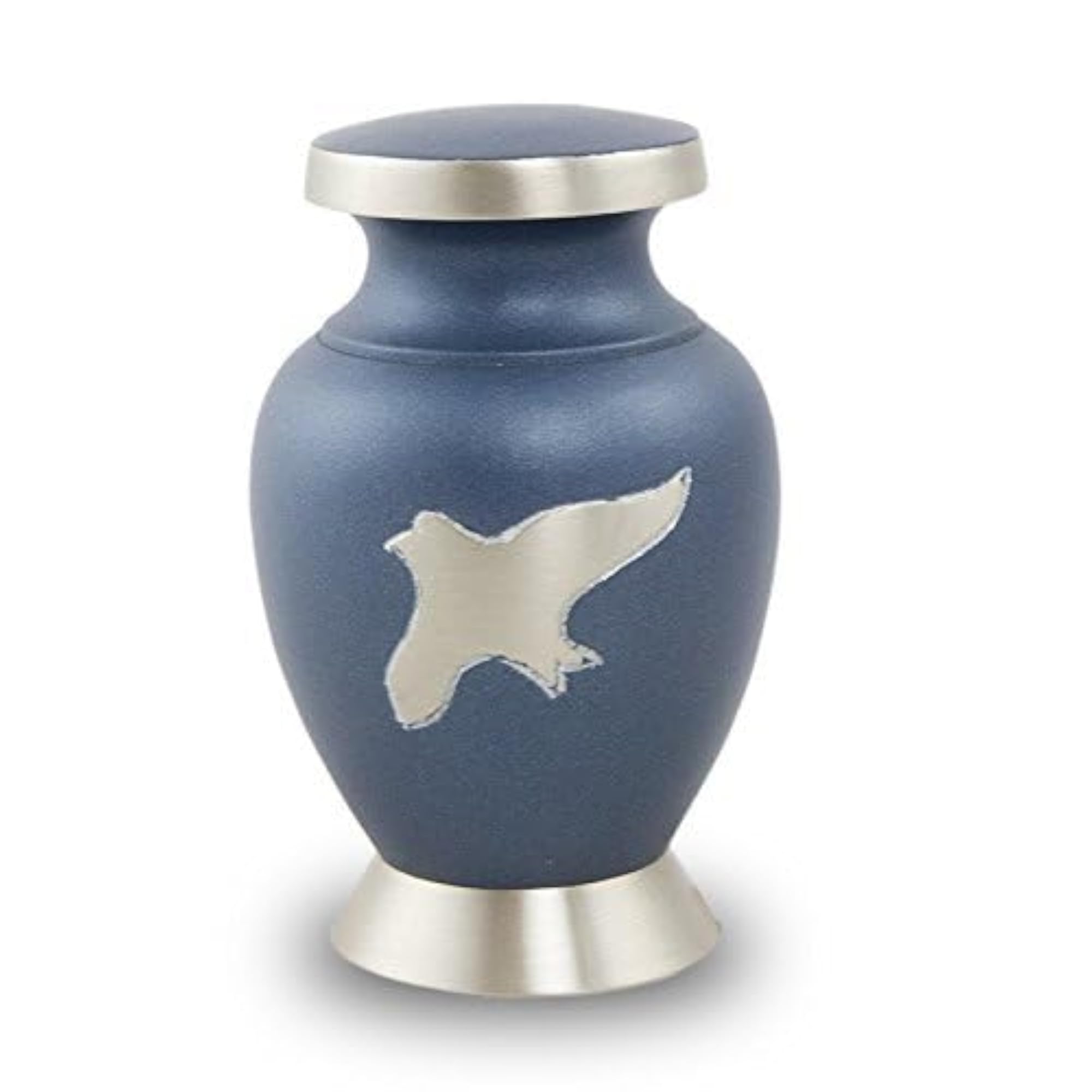 Bronze Birds Ascending Keepsake Urn, Blue Cremation Urn