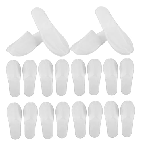 Anneome Hotel Spa Guest Disposable Slippers Non-woven Fabric 4mm Thick Linen Footwear 10 Pairs Pack