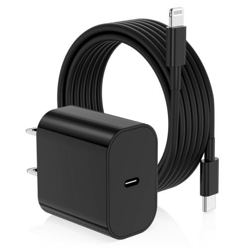 Image of iPhone Fast Charger,Type C Wall Charger Block Plug and 6ft USB C to Lightning Charging Cable Cord Long,Power Adapter Cube Brick Box for Apple iPhone 14 Pro Max /14 Plus /14 /13 /12 Mini /11 /XS Max /XR /iPad