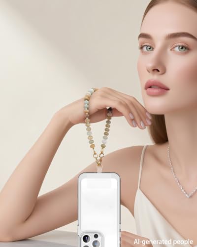 Chute de smartphone évitée avec la chaîne de téléphone perles et acier robuste