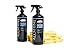 Produktbild All Shine Auto-Trockenwäsche und Carnauba-Wachs im Set, 2 x 1 Ltr Flasche (aus Konzentrat) und vier große Tücher
