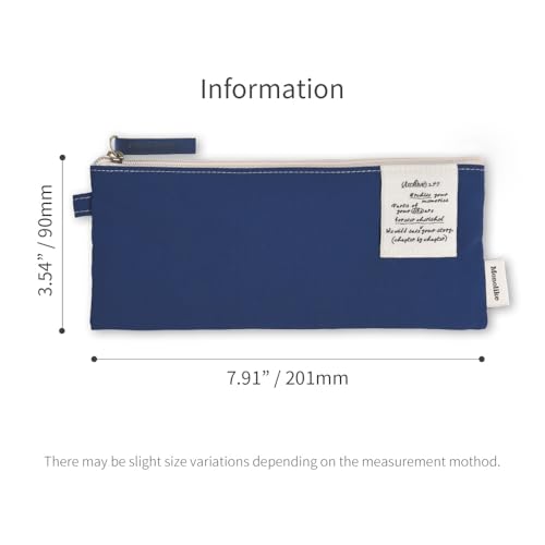 Image of Monolike Archive 247 Flat Pen Case, Navy - Pencil Pouch, Portable Pencil Bag, Pencil Case, Office Pouch case, Pen case