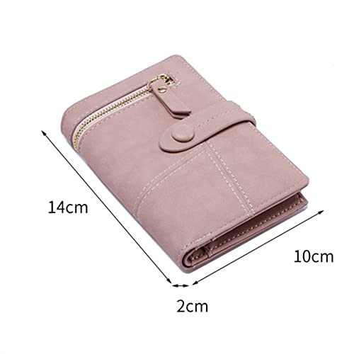 Women Multifunction Short Wallets Zipper Mini PU Leather Female Coin Purses Fashion Ladies Clutch Card Holder(D)2