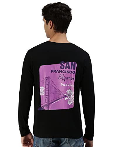Image of Veirdo Pure Cotton Full Sleeves Round Neck Cool & Stylish Graphic Printed T-Shirt for Men & Boys