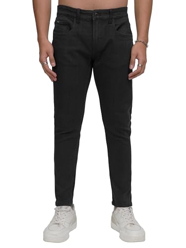 Image of Highlander Men's Slim Fit Jeans | Cropped Length | Jeans for Man | Stylish Casual Wear for Everyday Comfort