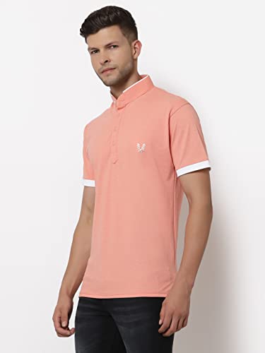Image of UZARUS Men's Solid Cotton Regular Fit Polo T-Shirt