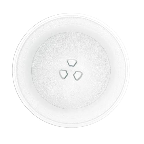 Mikrowellenteller Glas 24 5 cm Universal Glasteller Ersatz-Drehteller Mikrowellen Zubehör mit 3 Y-förmigen Haltepunkten am Boden für Mikrowelle mit rundem Ständer