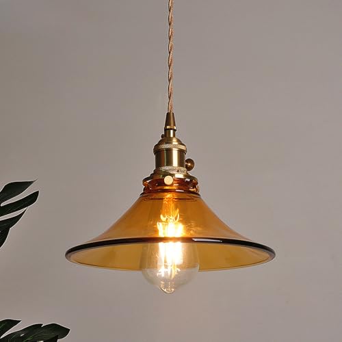 Lampe suspendue E27 en verre pour éclairage de cuisine