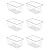 Vtopmart Clear Plastic Storage Bins, 6 PCS Pantry Organizer Bins with Handle for Refrigerator, Fridge, Cabinet, Kitchen, Countertops, Cupboard, Freezer Organization,Medium