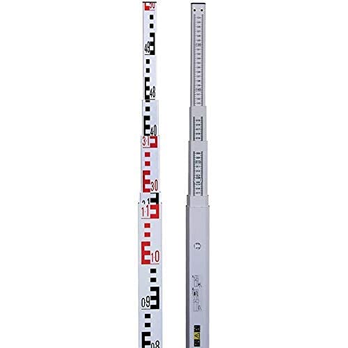 Royal Nautical Aluminum Leveling Staff - 5m 5 Sections - Light Weight – Free canvas cover for easy in storage and transportation – for Auto level (5m)