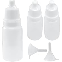 12pcs 10ml Eye Dropper Bottles and 2 pcs Funnels, Empty Plastic Squeezable Bottles with Caps