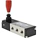 PRO SOURCE 5-Way 3-Position Manual Lever/Spring Air Valve: 128 Max PSI, 1/4