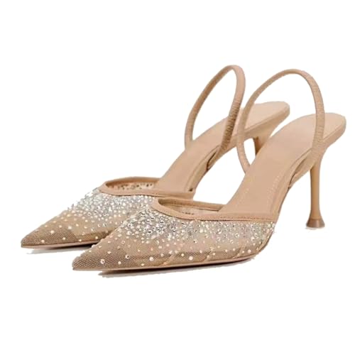 Chaussures de mariage pour femme en taille 42 avec strass et talon stiletto
