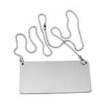 New Star Foodservice 27525 Stainless Steel Chain Sign, Plain for Dry Erase Marker, 3-1/2-Inch by 1-1/2-Inch, Set of 2