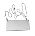 New Star Foodservice 27525 Stainless Steel Chain Sign, Plain for Dry Erase Marker, 3-1/2-Inch by 1-1/2-Inch, Set of 2