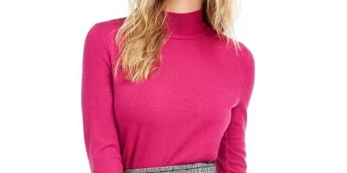 Maison Jules Women's Mock-Neck Sweater Pink Size X-Small #TOP1