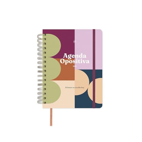 Uo Agenda Anual 2026 Opositiva Día Página: Empieza En Enero De 2026 Y Acaba En Diciembre De 2026, Tapa Dura, Con 127 Stickers, Goma Elástica Y Cinta De Registro, Multicolor
